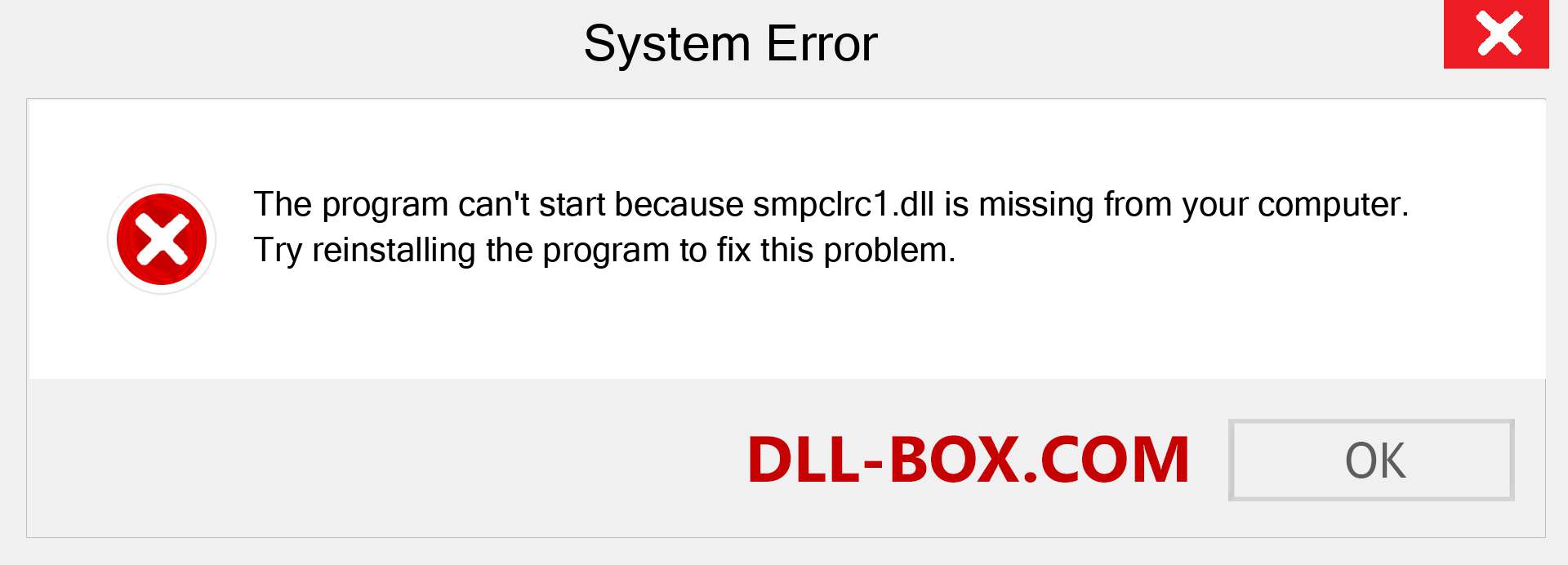  smpclrc1.dll file is missing?. Download for Windows 7, 8, 10 - Fix  smpclrc1 dll Missing Error on Windows, photos, images