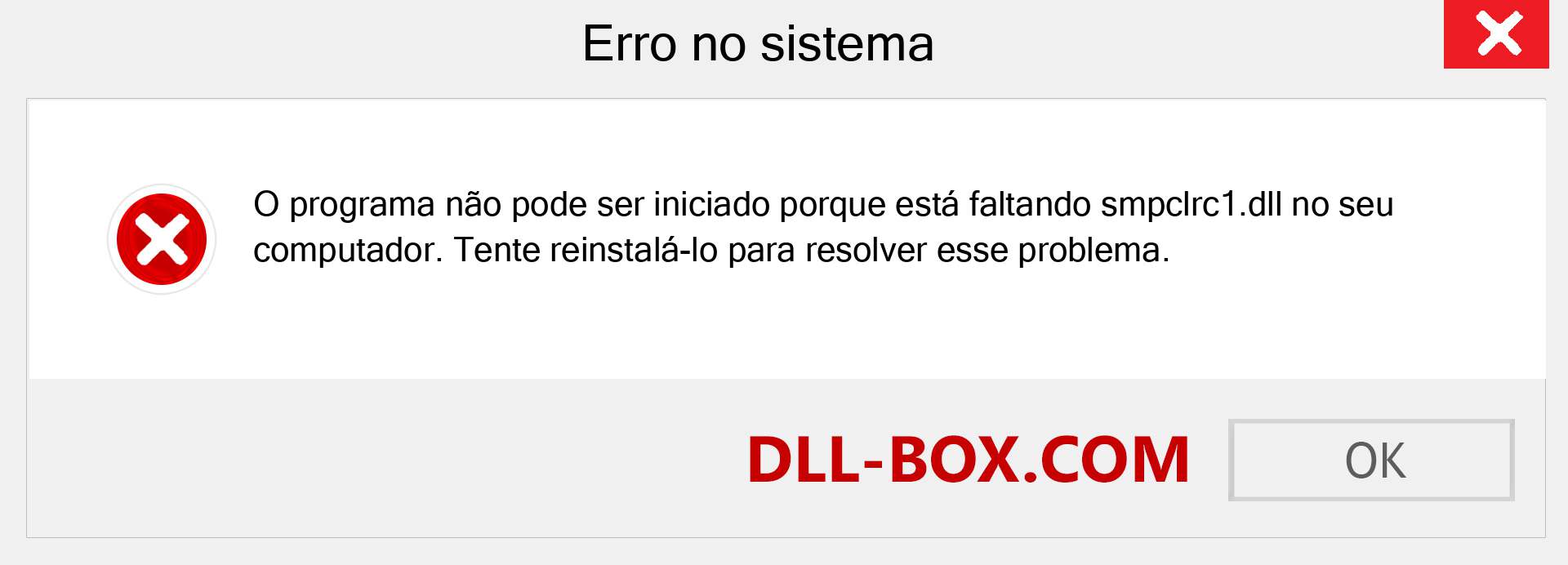 Arquivo smpclrc1.dll ausente ?. Download para Windows 7, 8, 10 - Correção de erro ausente smpclrc1 dll no Windows, fotos, imagens